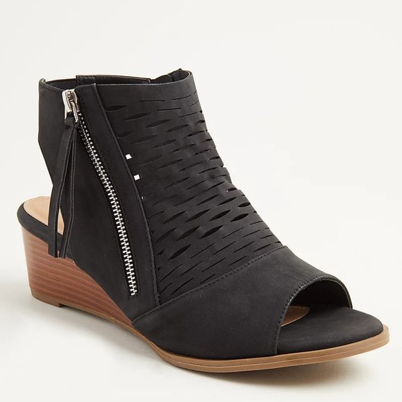torrid Shoes - Torrid Black Perforated Cutout Bootie